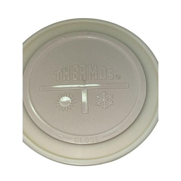 Vintage 1971 Thermos 10 oz Food Jar Used Orange Brown - Picture 13 of 16